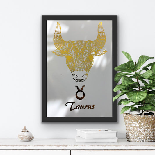 Taurus Star Sign Foil Print