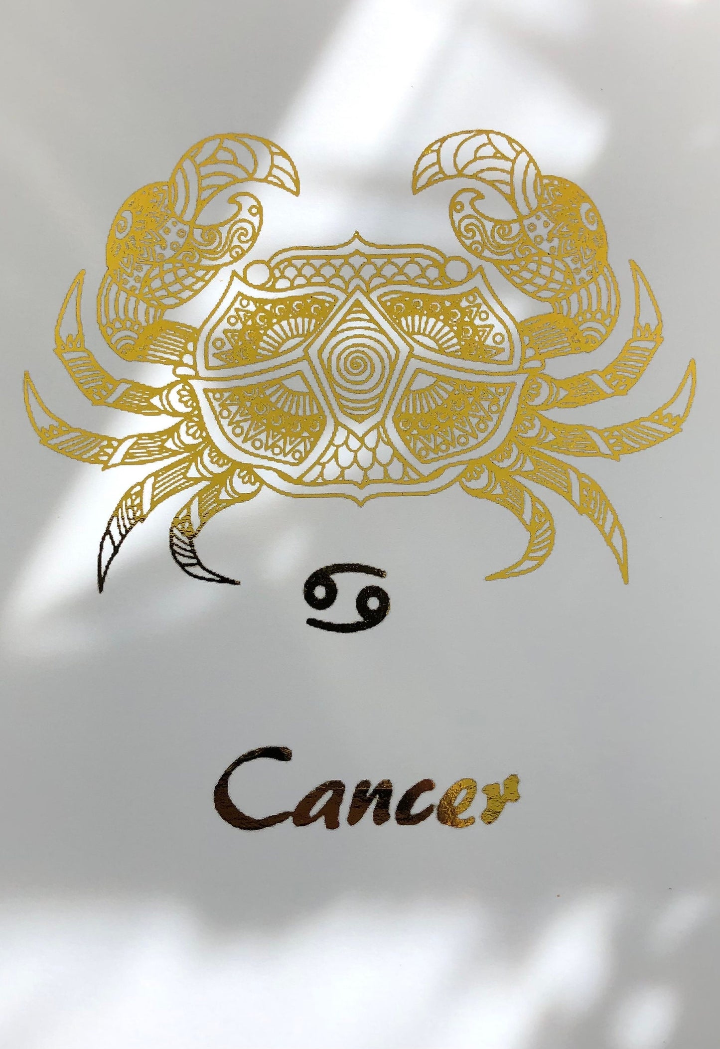 Cancer Star Sign Foil Print