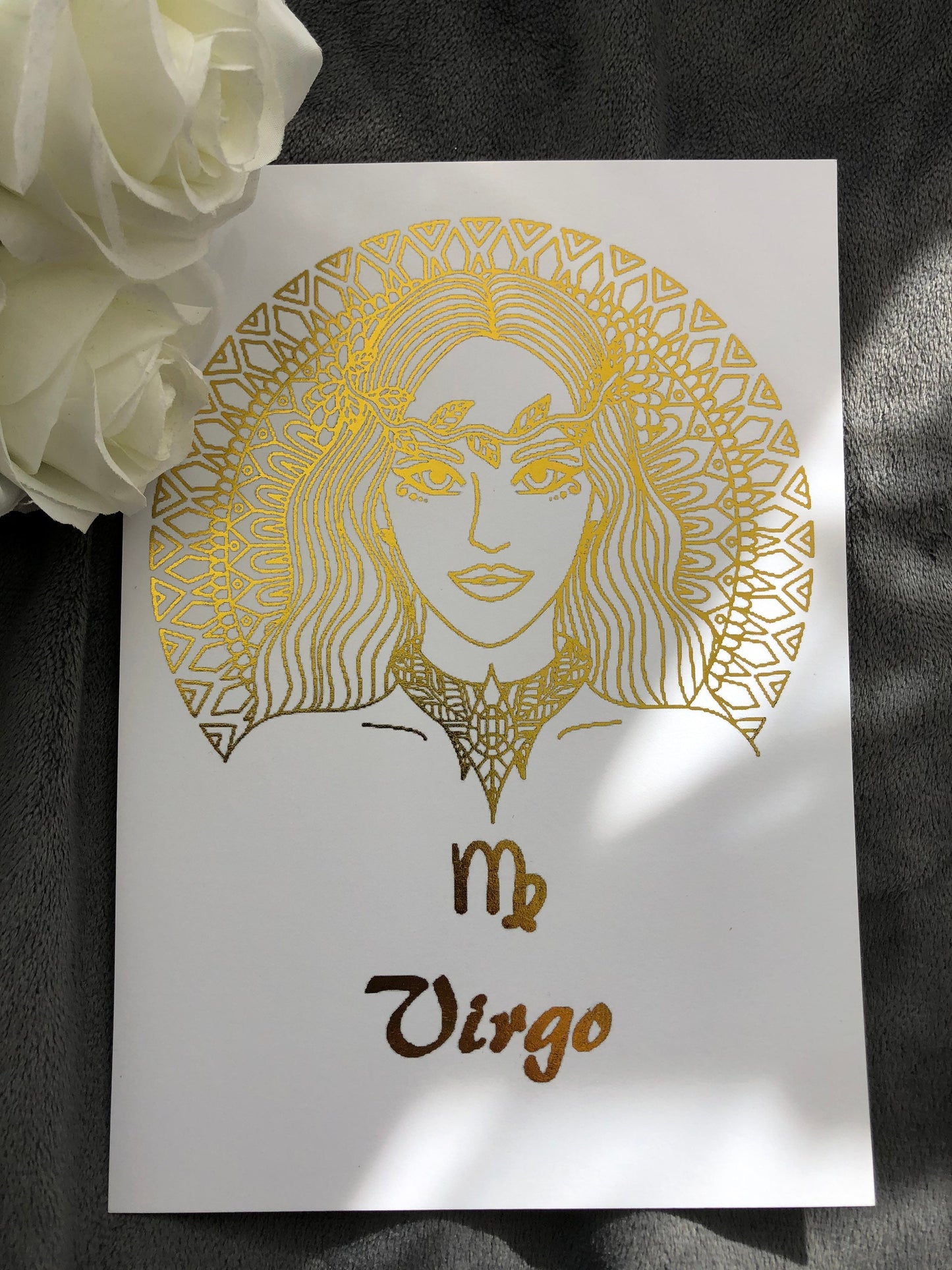 Virgo Star Sign Foil Print