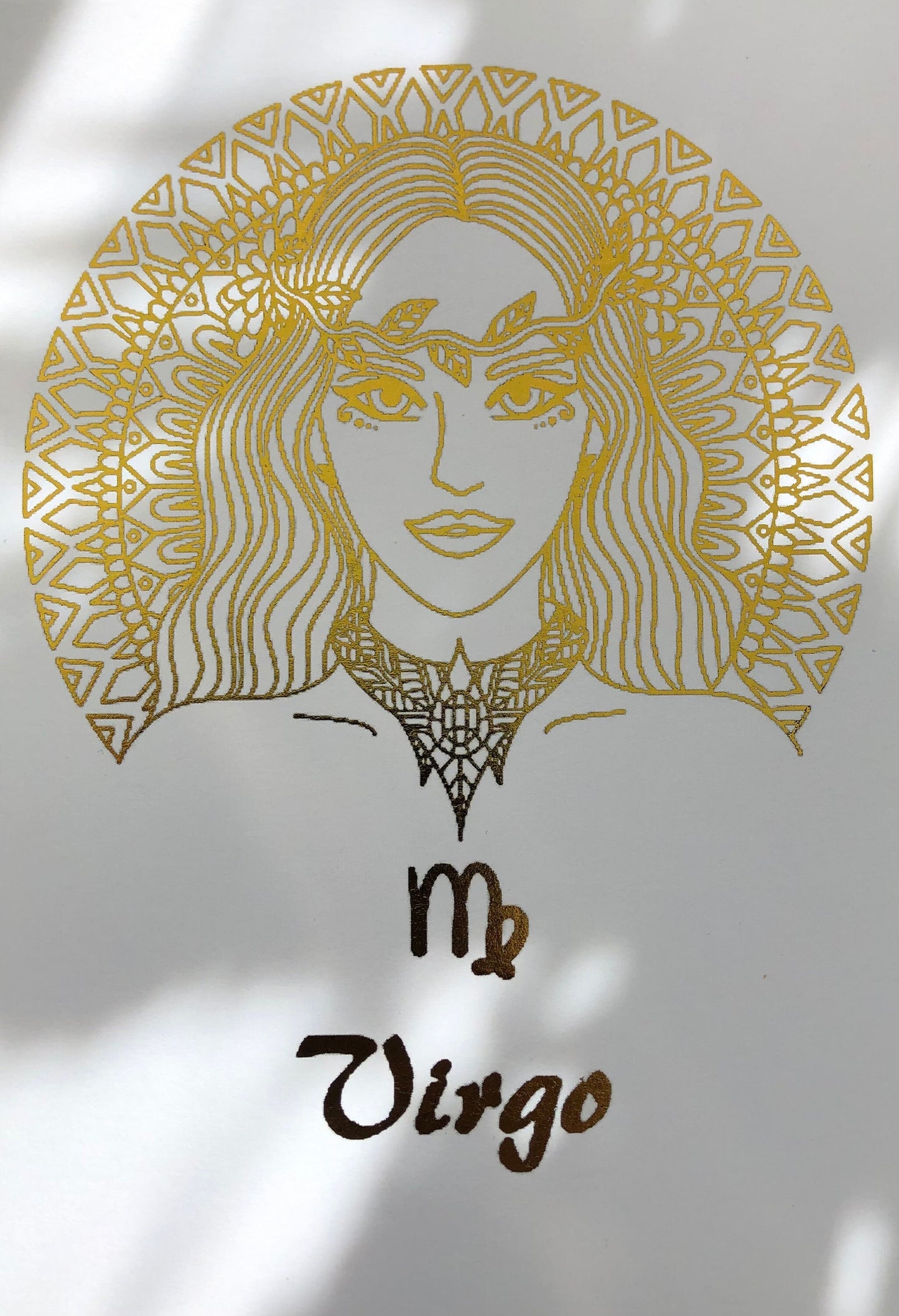 Virgo Star Sign Foil Print