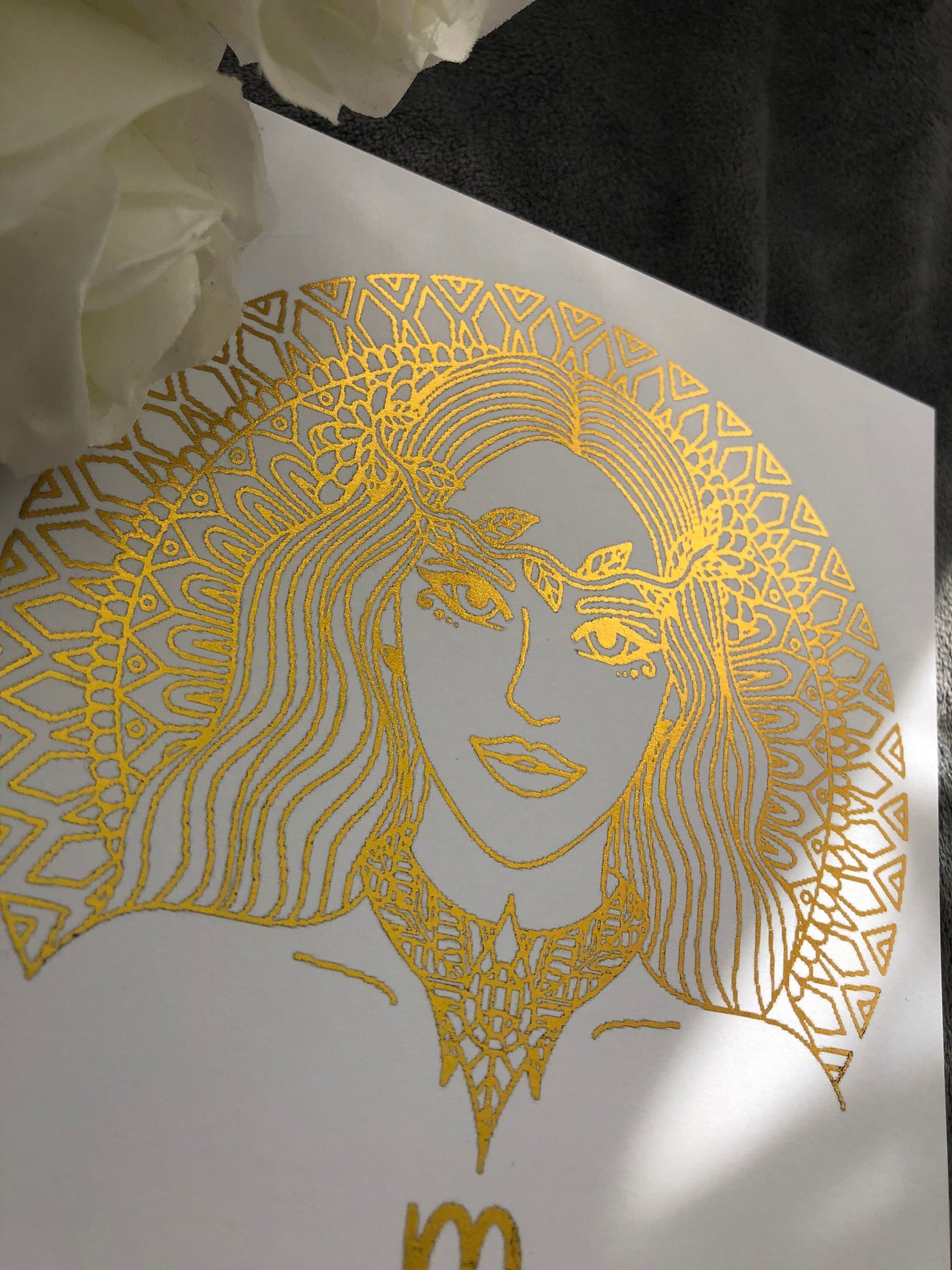 Virgo Star Sign Foil Print