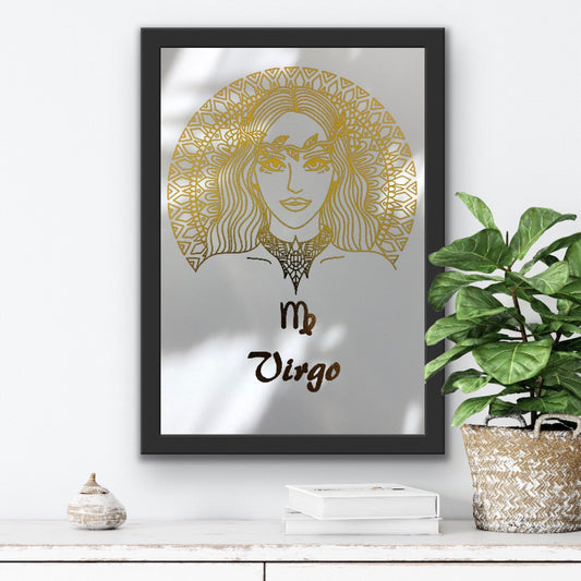 Virgo Star Sign Foil Print