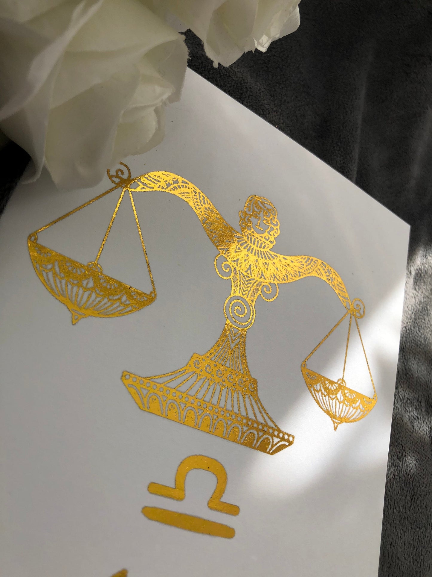 Libra Star Sign Foil Print