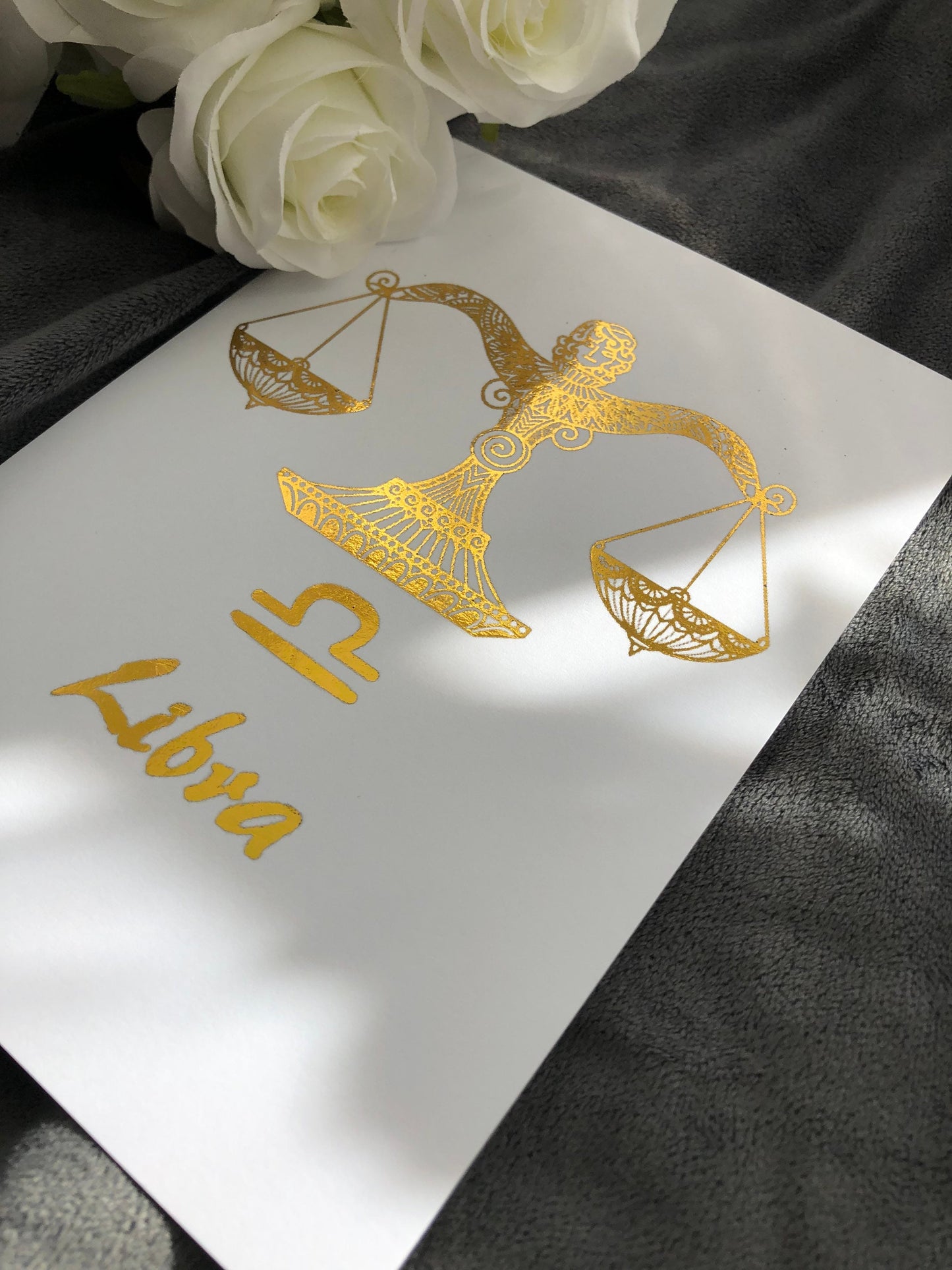 Libra Star Sign Foil Print