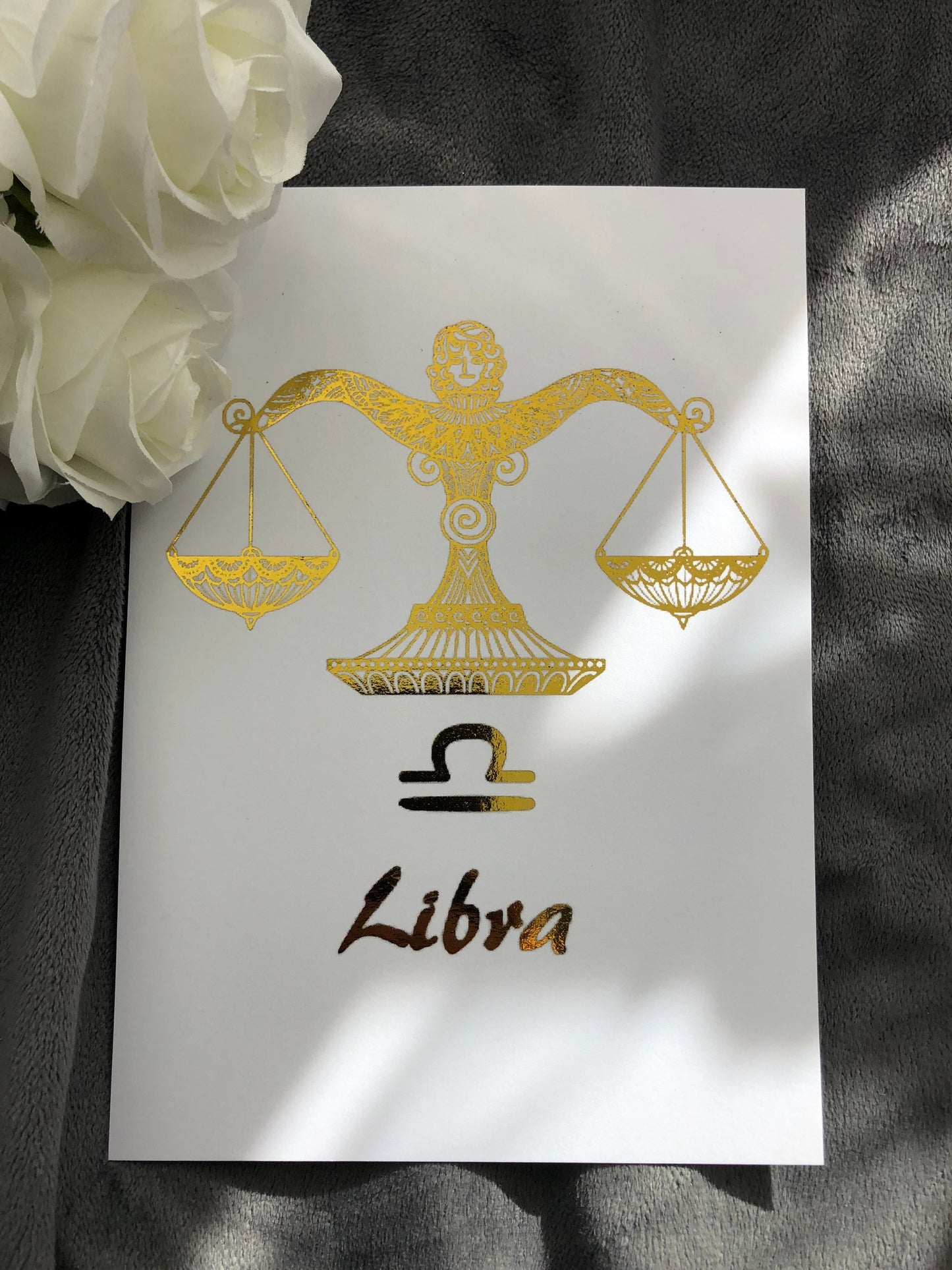 Libra Star Sign Foil Print