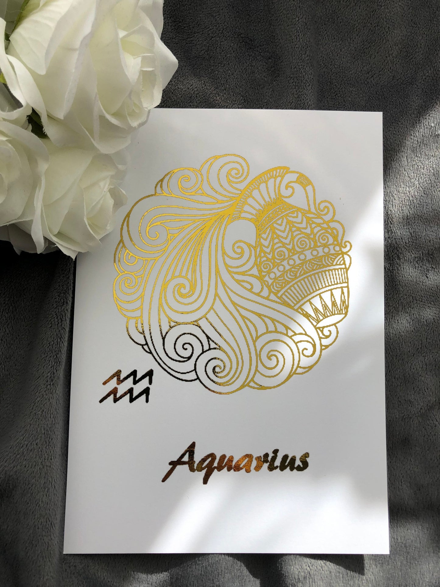 Aquarius Star Sign Foil Print