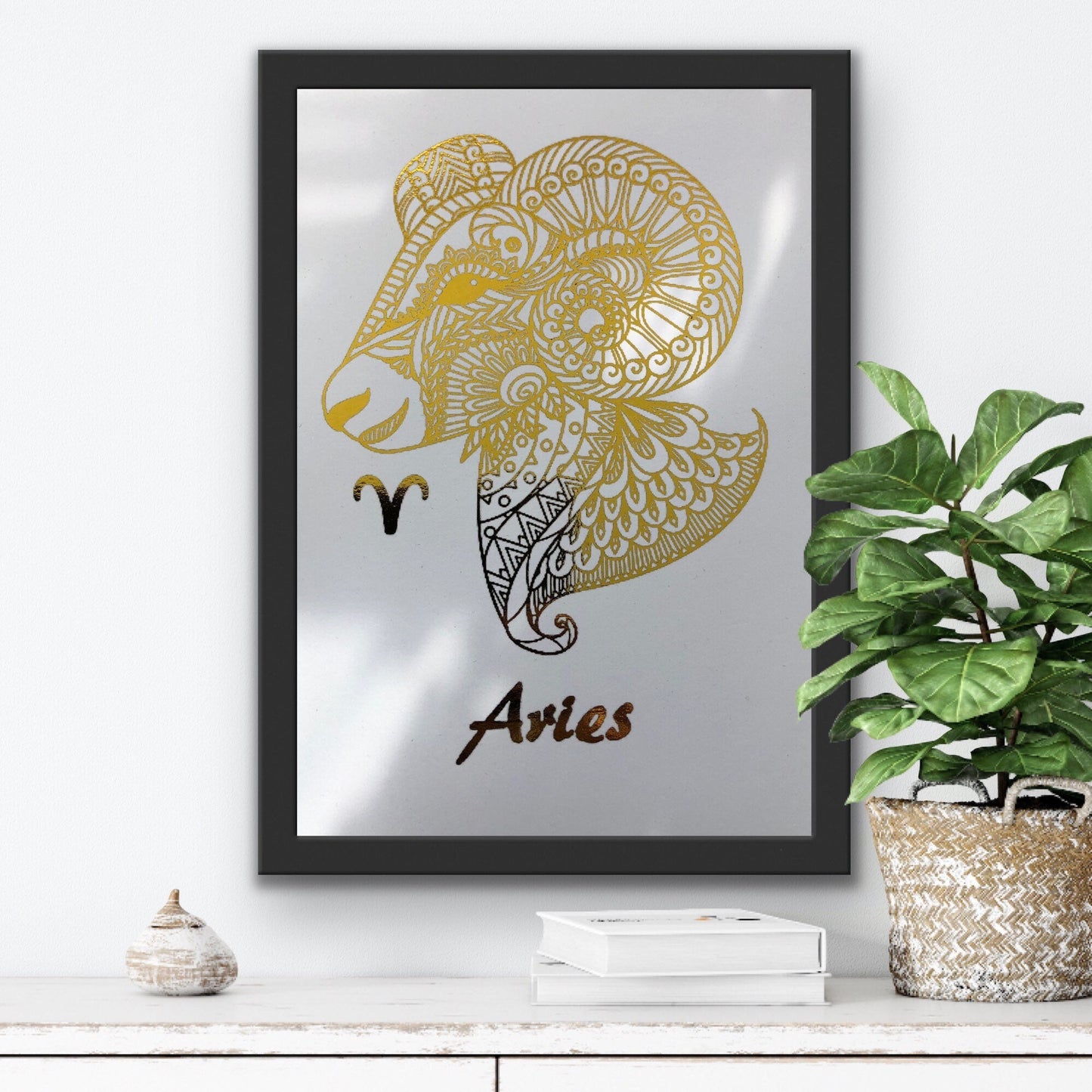 Aries Star Sign Foil Print