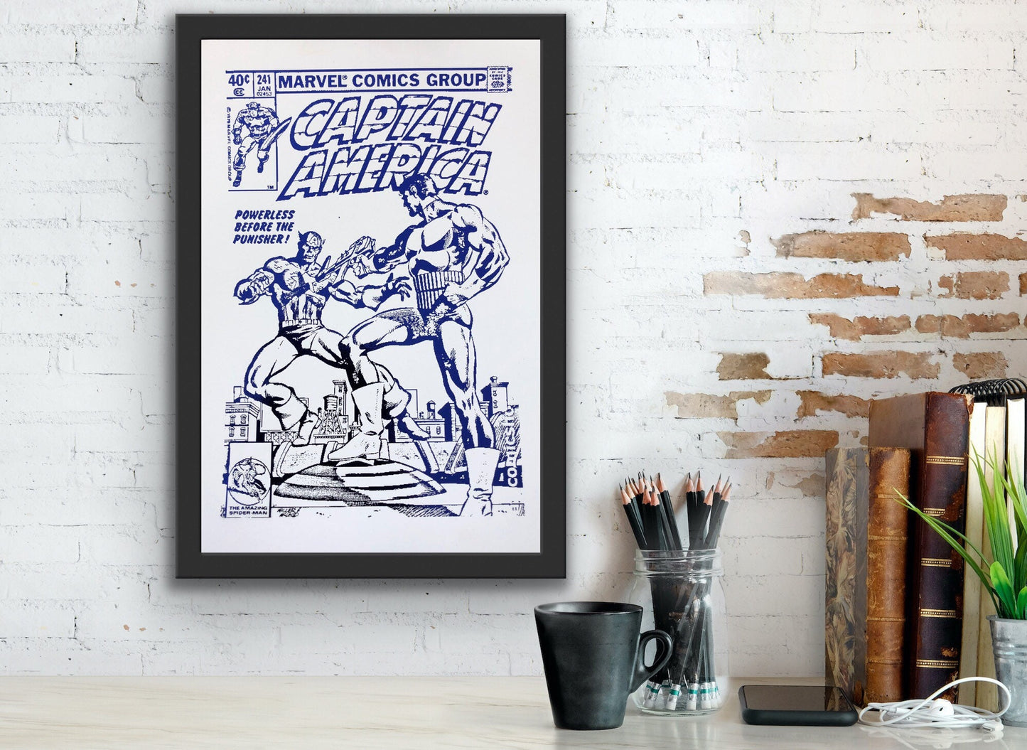 Captain America Comic Cover Foil Print