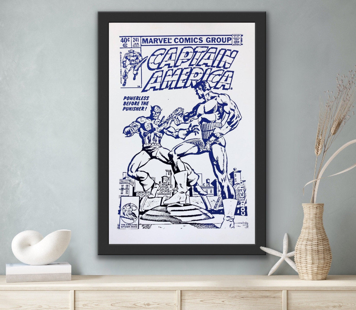 Captain America Comic Cover Foil Print