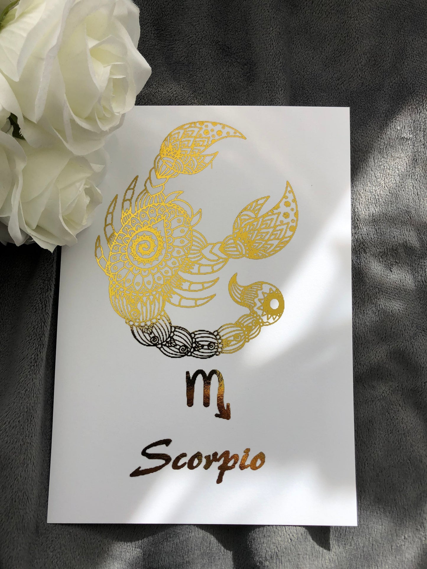 Scorpio Star Sign Foil Print