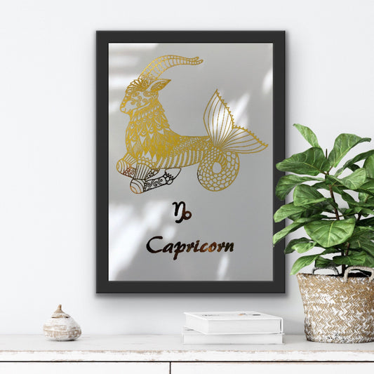 Capricorn Star Sign Foil Print