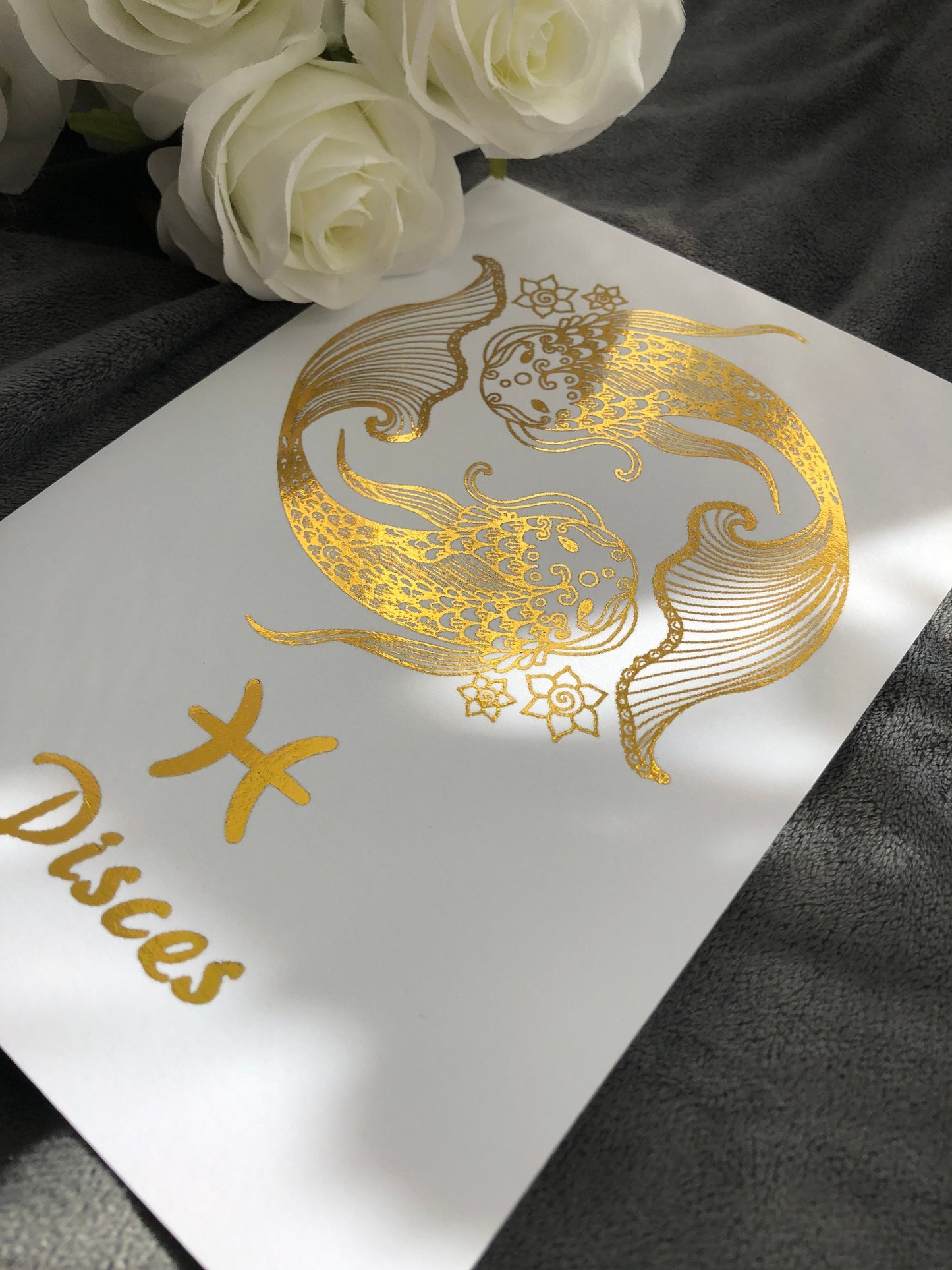 Pisces Star Sign Foil Print