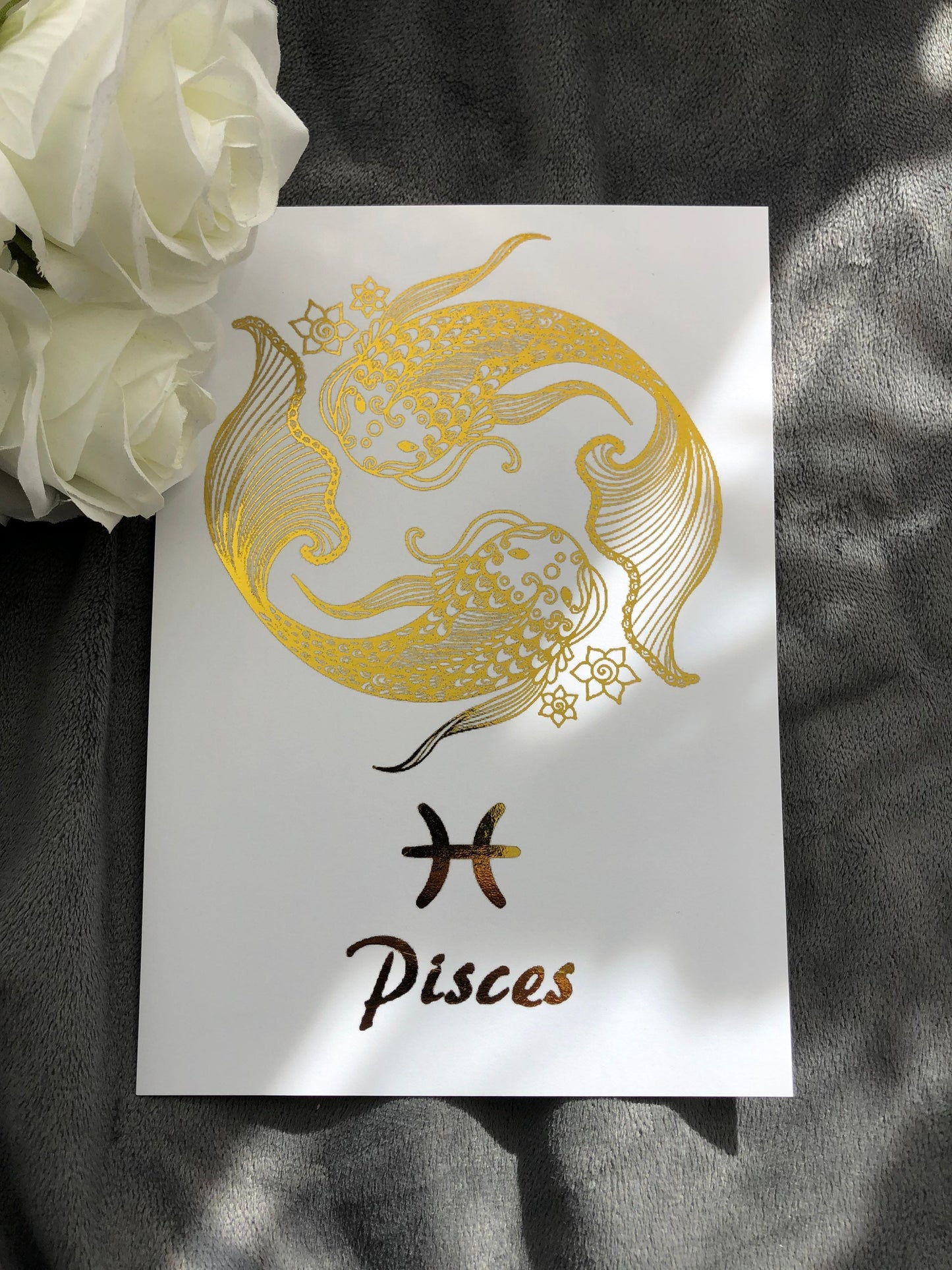 Pisces Star Sign Foil Print