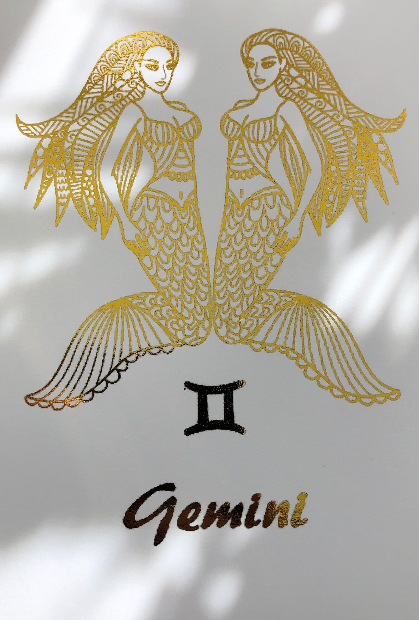 Gemini Star Sign Foil Print