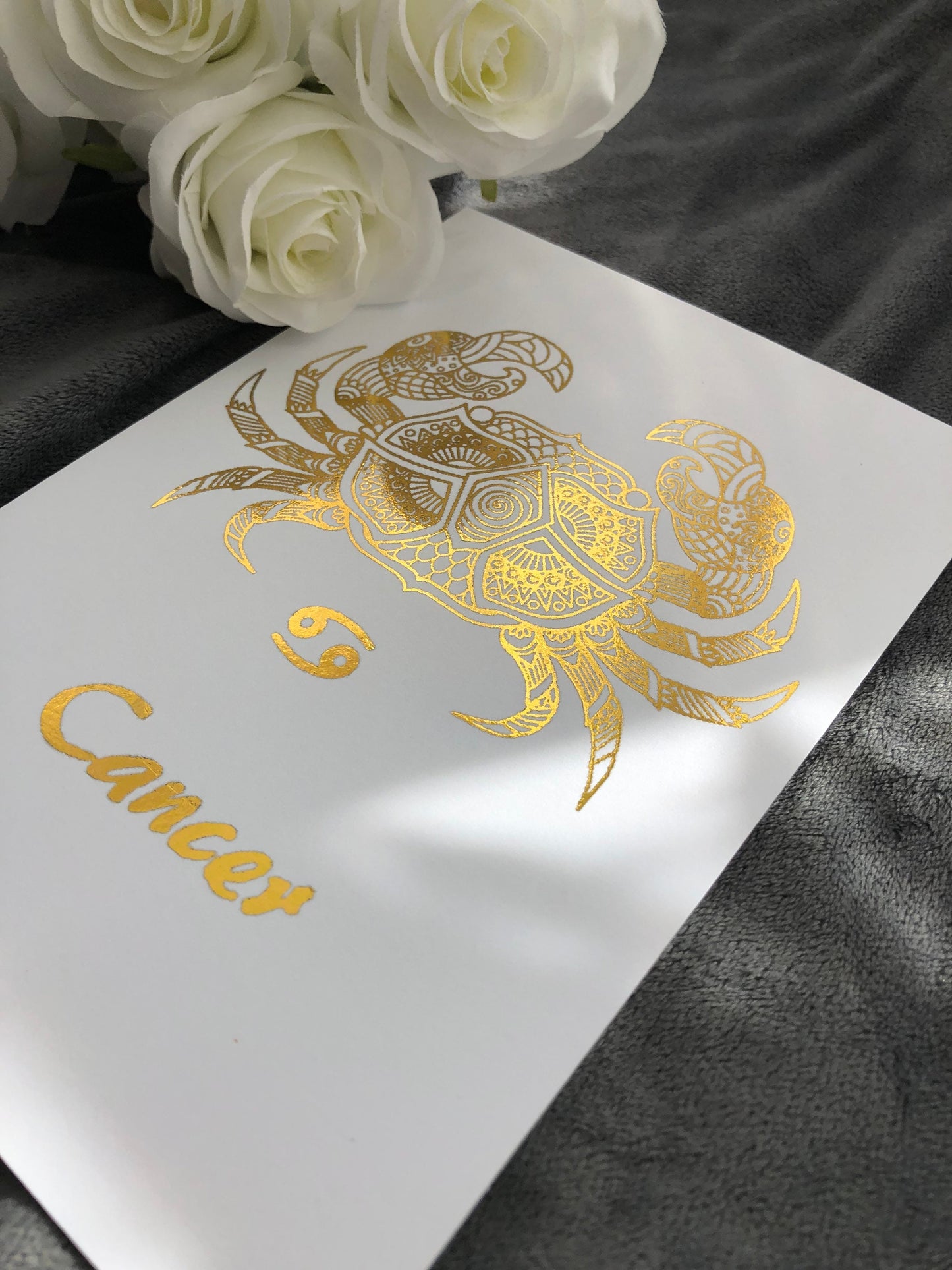 Cancer Star Sign Foil Print