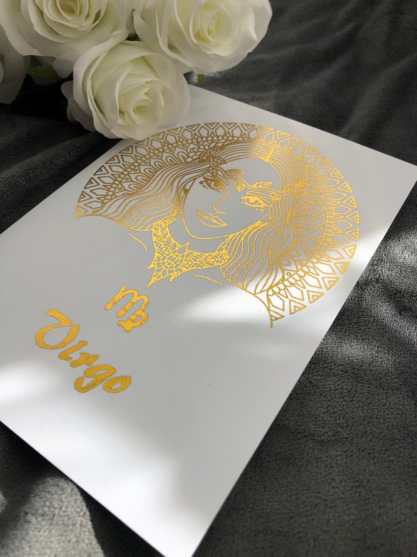 Virgo Star Sign Foil Print