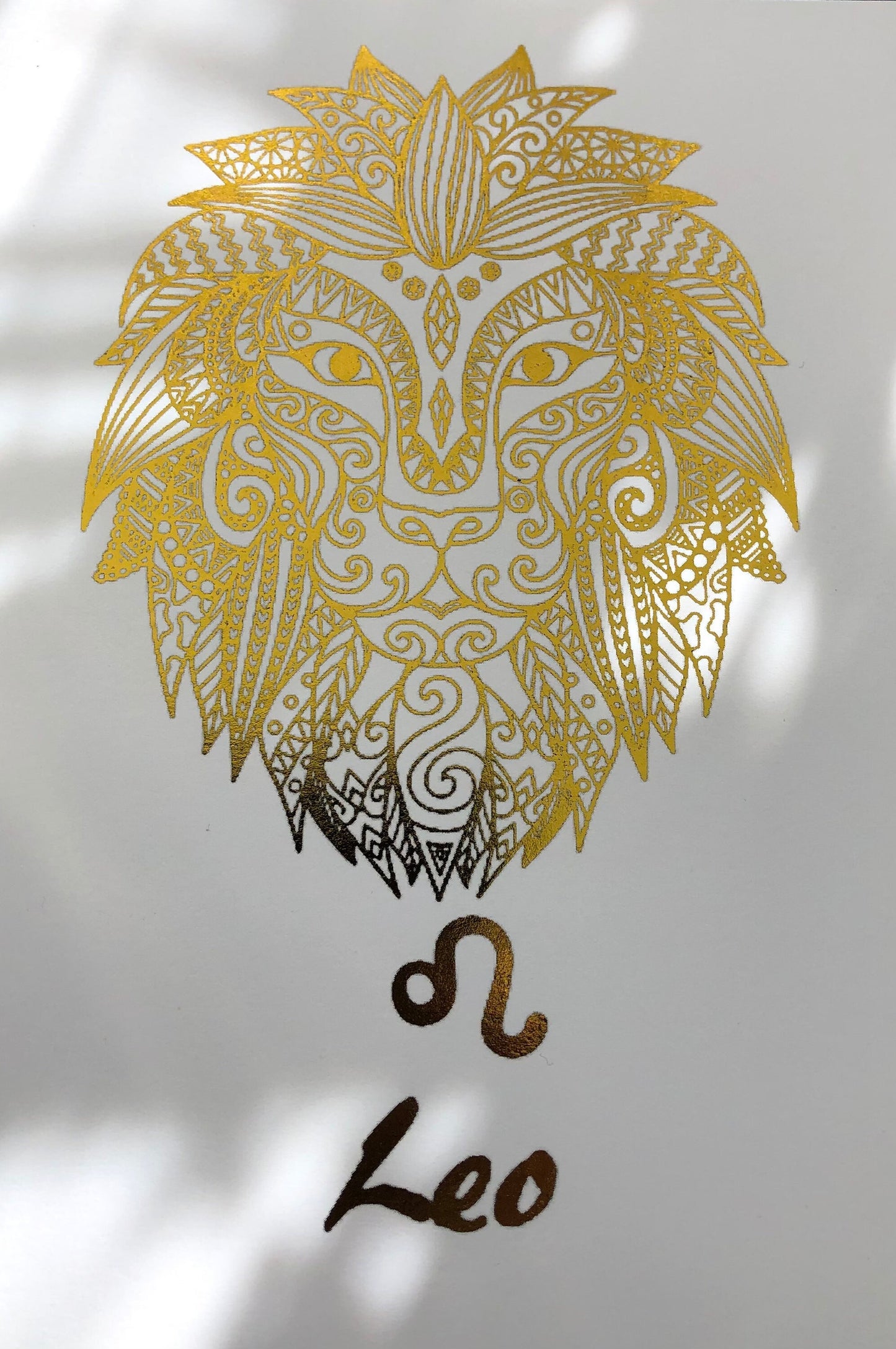 Leo Star Sign Foil Print