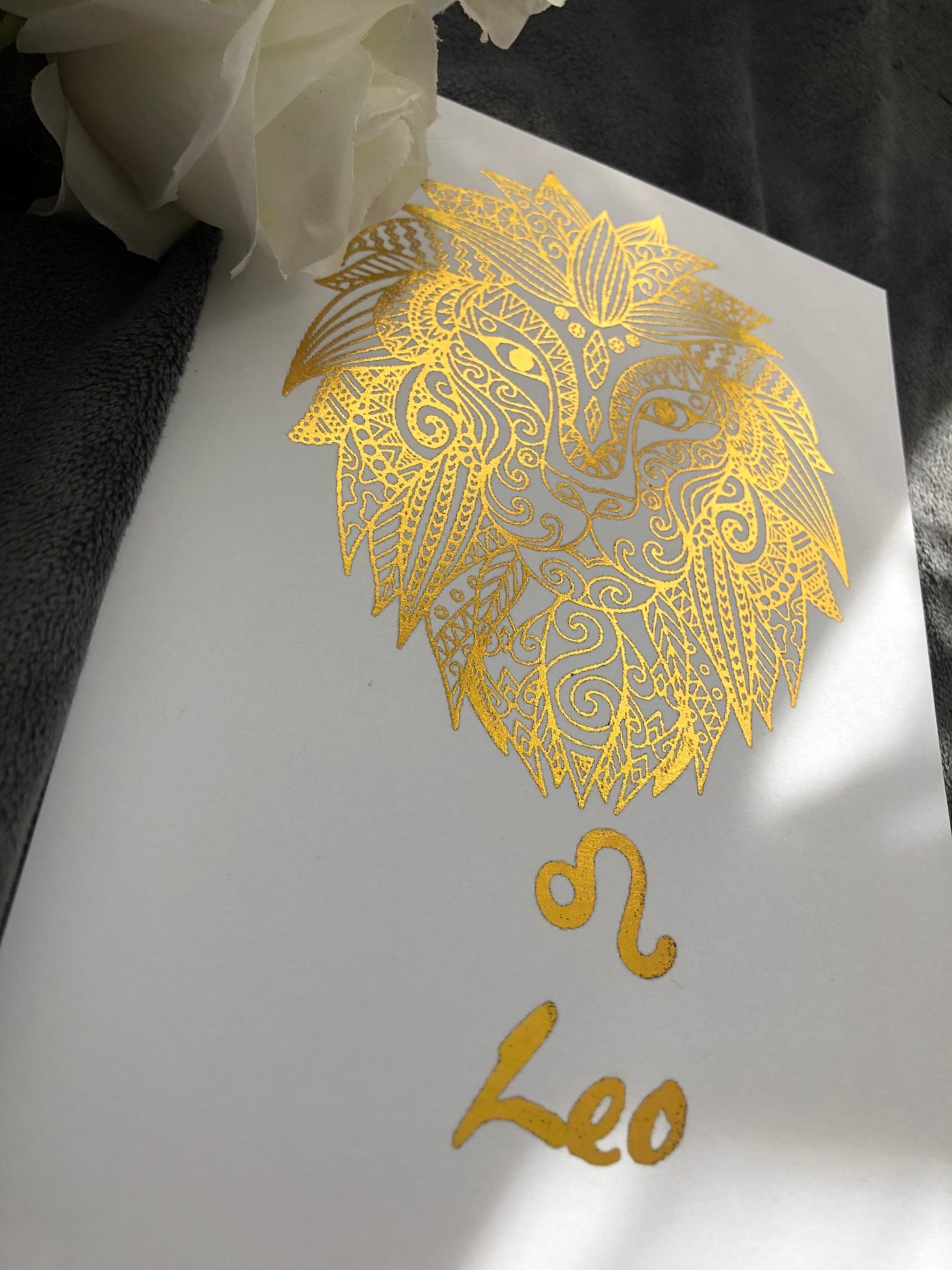 Leo Star Sign Foil Print