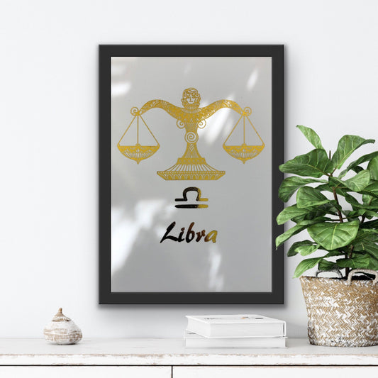 Libra Star Sign Foil Print