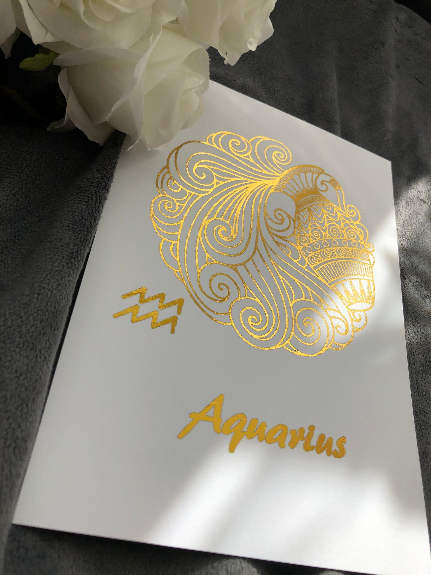 Aquarius Star Sign Foil Print