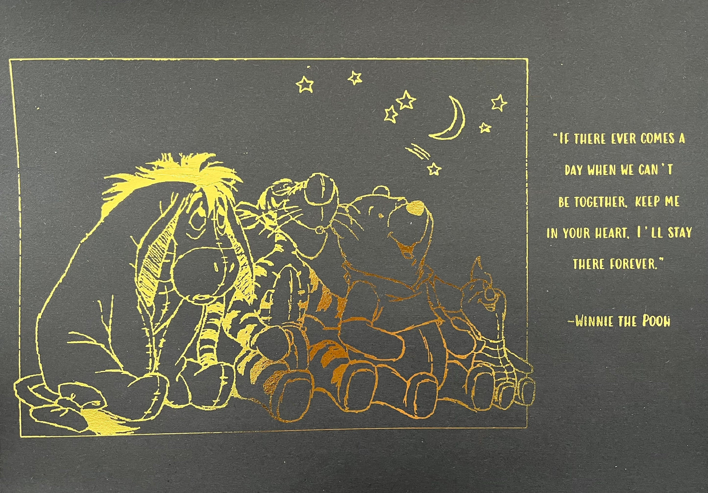 Winnie The Pooh Quote Foil Print