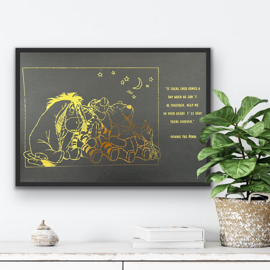 Winnie The Pooh Quote Foil Print