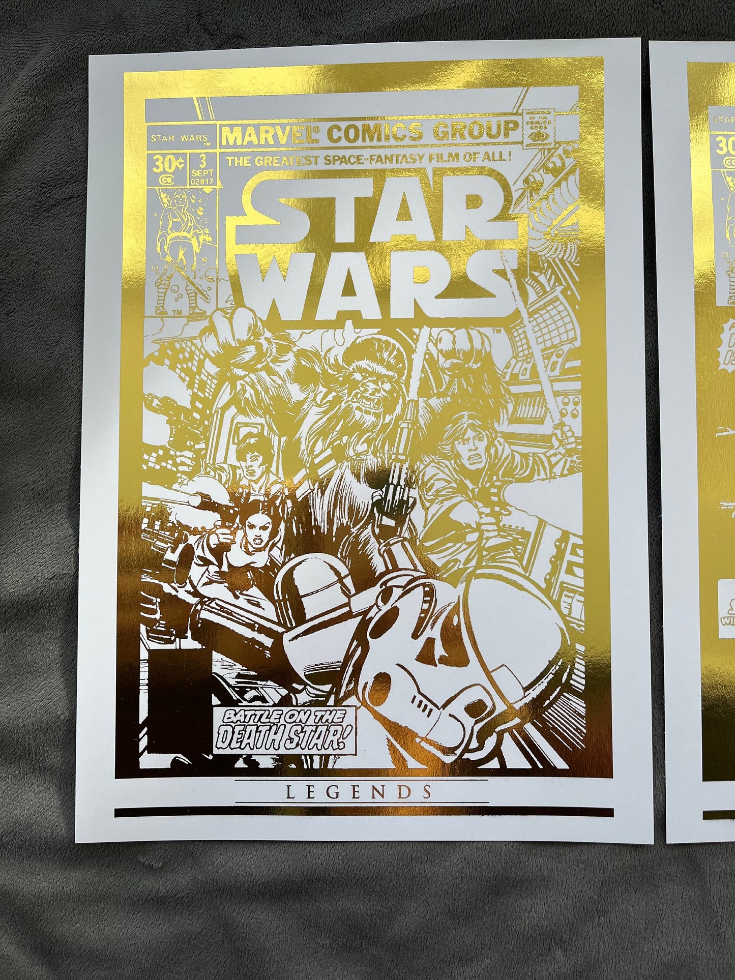 Set of 3, Star Wars Comic Cover Foil Prints