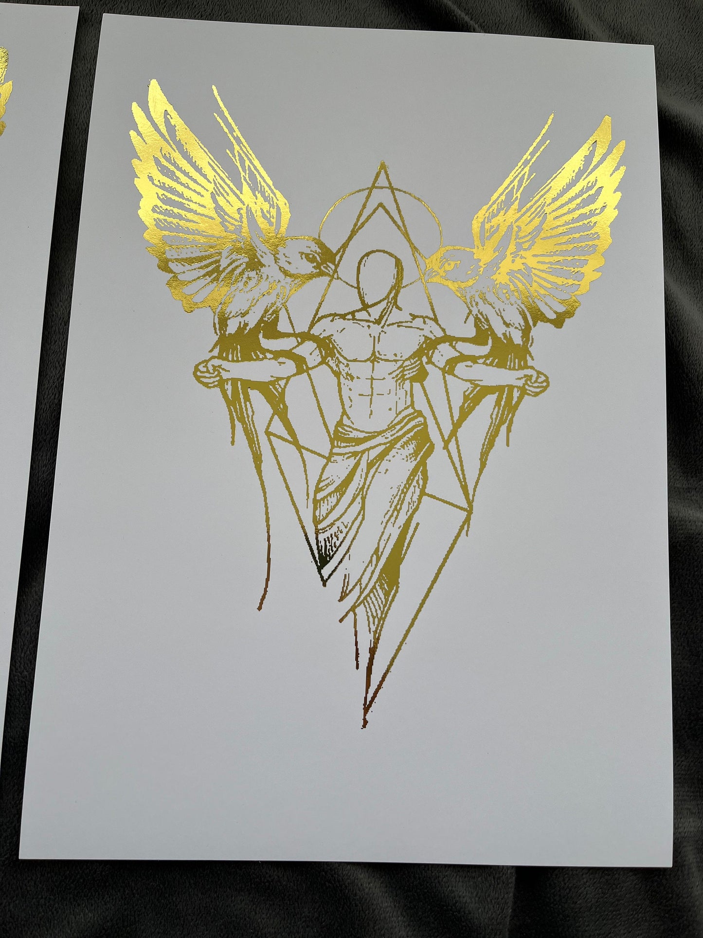 Set of 3 Male Angel Foil Prints