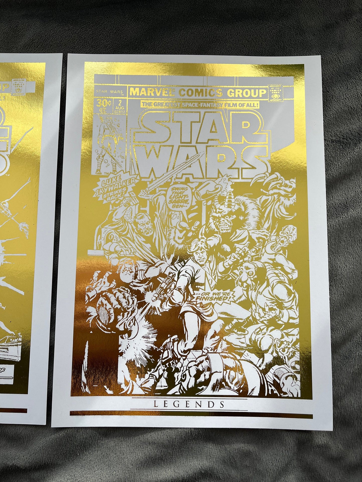 Set of 3, Star Wars Comic Cover Foil Prints