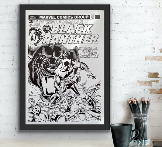 Black Panther Comic Cover Foil Print