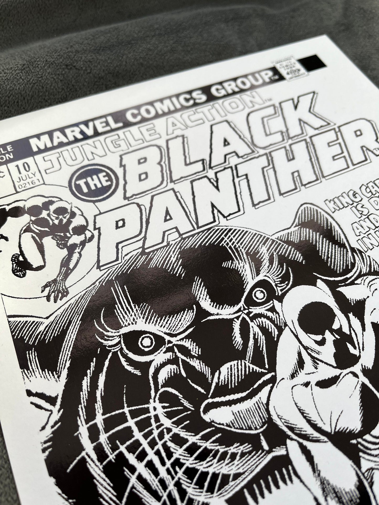 Black Panther Comic Cover Foil Print