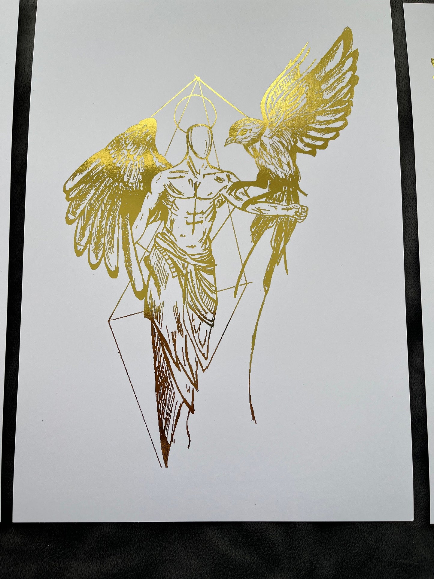 Set of 3 Male Angel Foil Prints