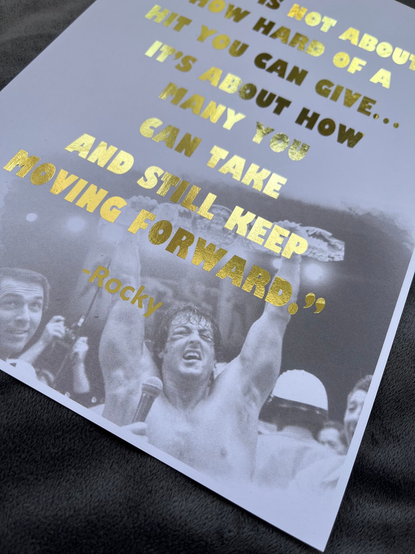 Rocky Balboa Foil Print