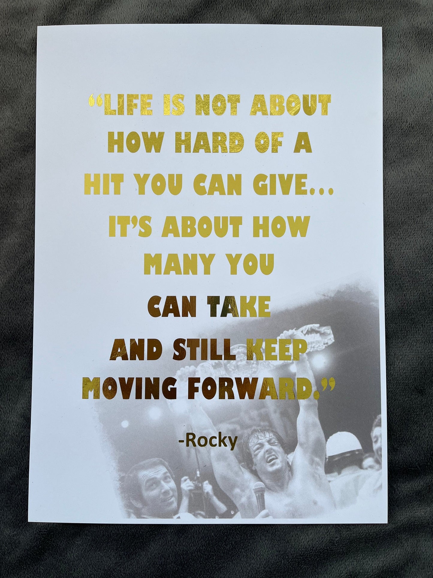 Rocky Balboa Foil Print