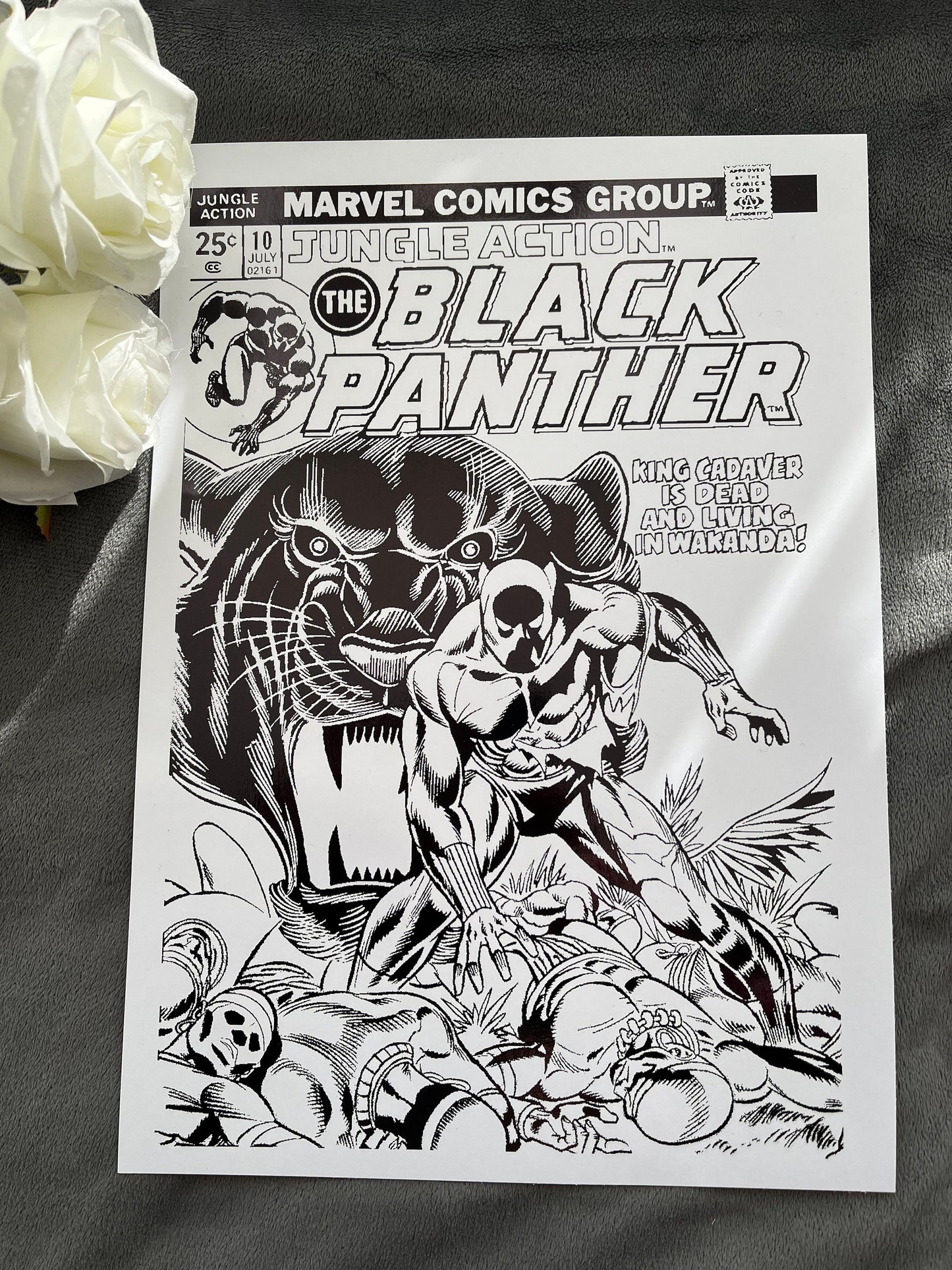 Black Panther Comic Cover Foil Print