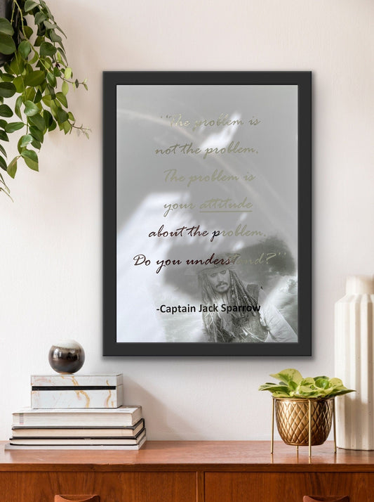 Captain Jack Sparrow, Positive Film Quote Foil Print