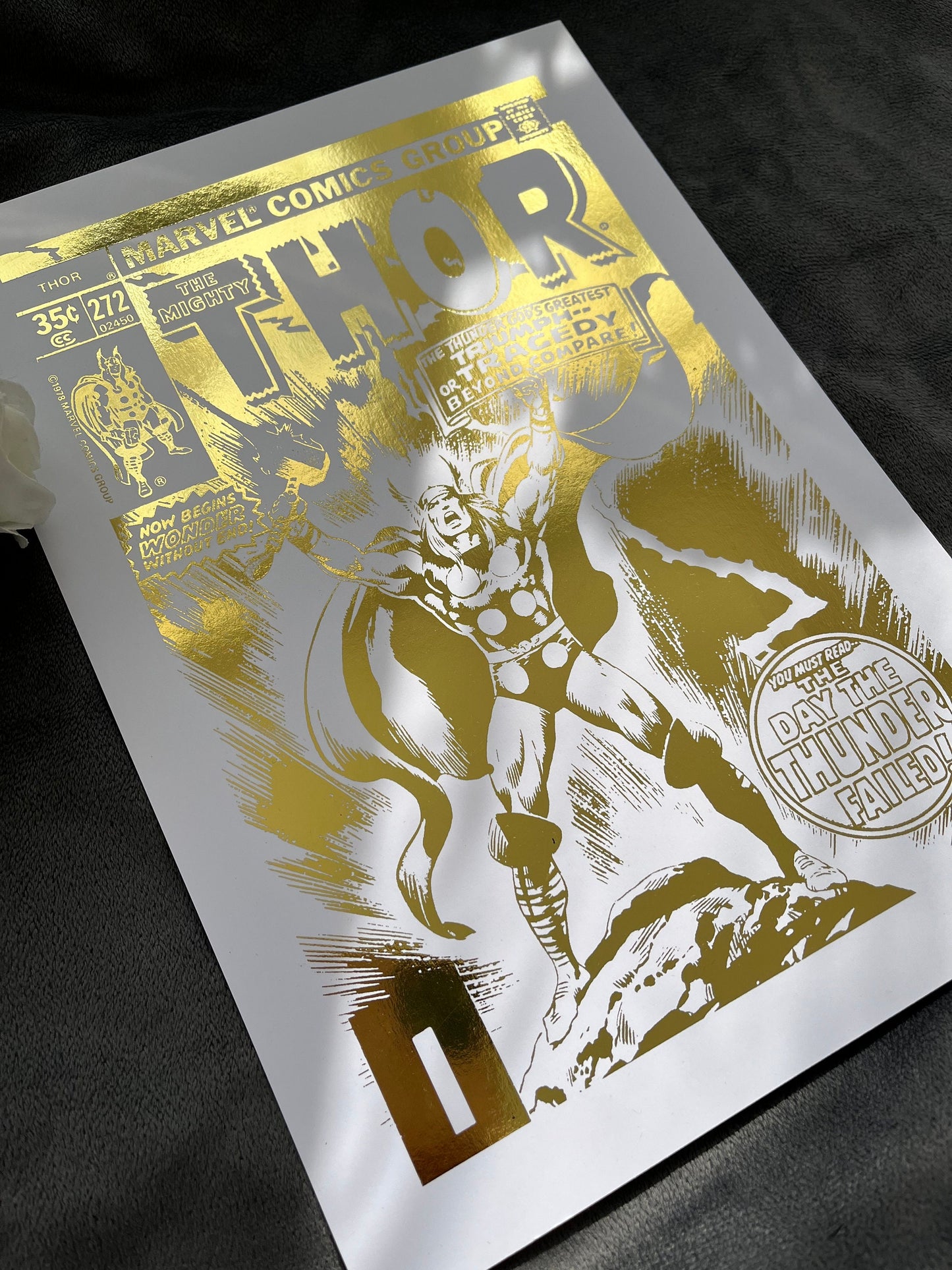 Thor Comic Cover Foil Print