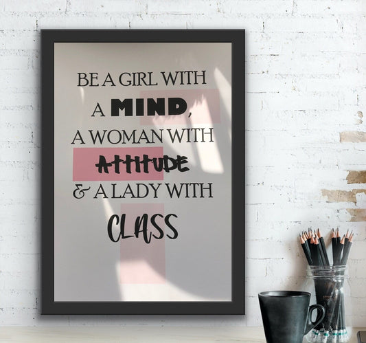 Independent Lady Quote Digital Print