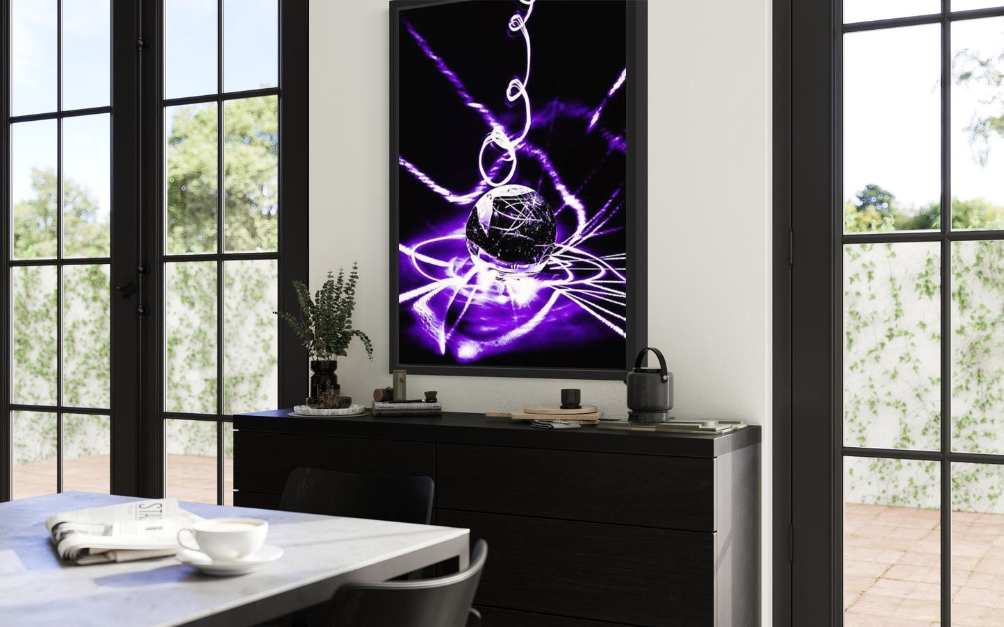 Long Exposure Black & Purple Digital Download