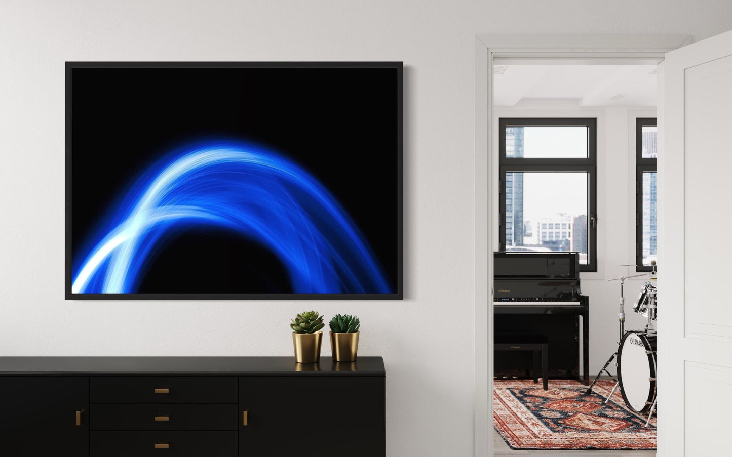 Long Exposure Black and Blue Digital Download