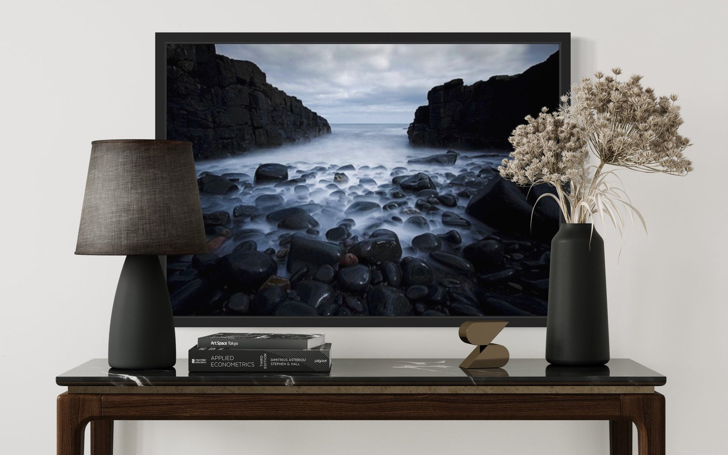 Long Exposure Sea and Pebble Print