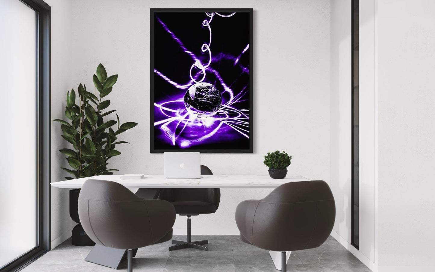 Long Exposure Black & Purple Print