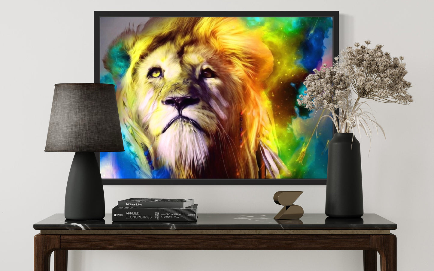 Rainbow Space Lion Print