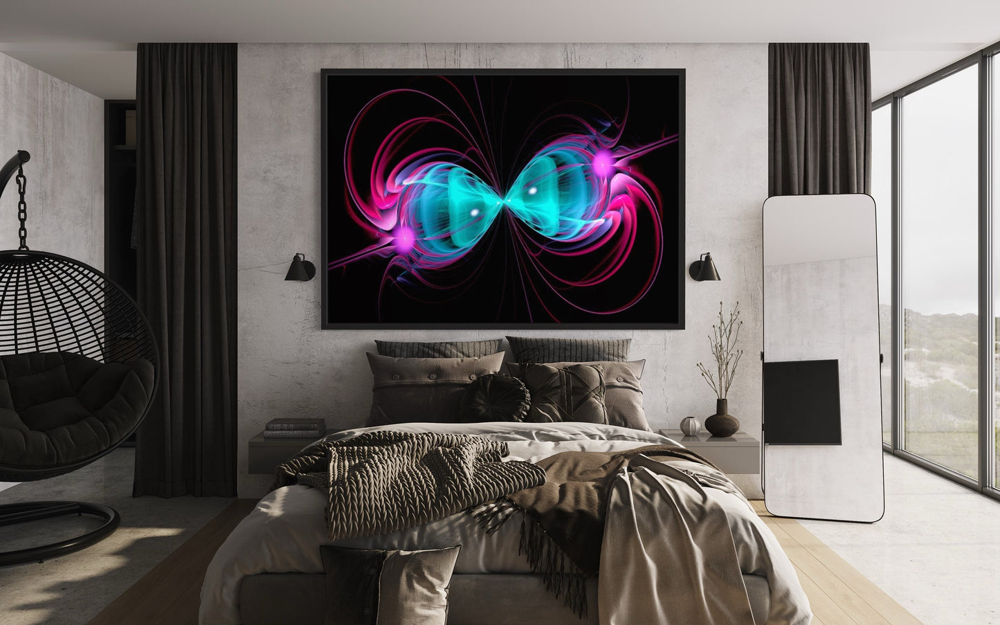 Pink & Blue Long Exposure Pattern Print
