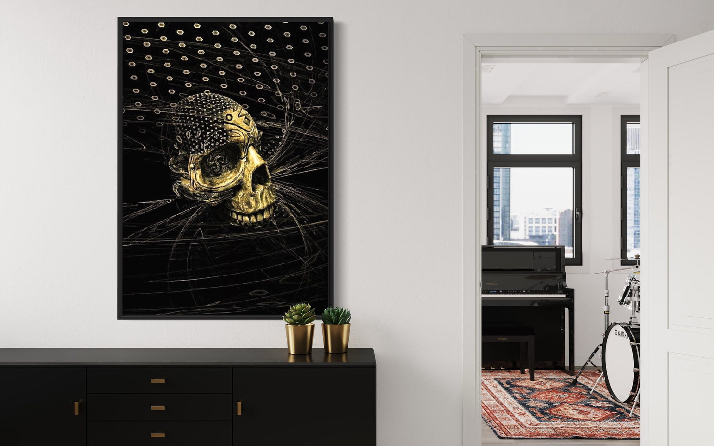 Black Skull Print