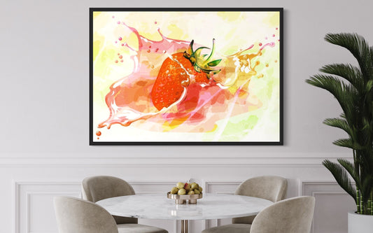 Strawberry Splash Print Digital Listing