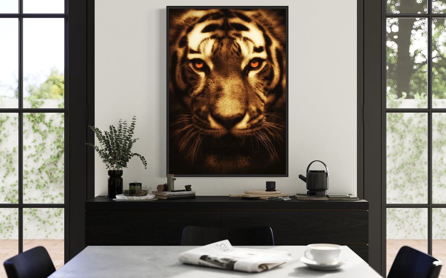 Tigers Head Close Up Print