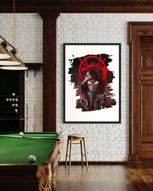 Whether you're a comic book enthusiast or someone who appreciates art that pushes boundaries, this print is a mesmerising addition to any space. It invites you to embrace the enigmatic elegance of an iconic character, challenging perceptions and unravelling the complexities of heroism.