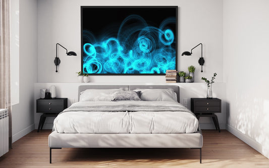 Black & Blue Long Exposure Art Print