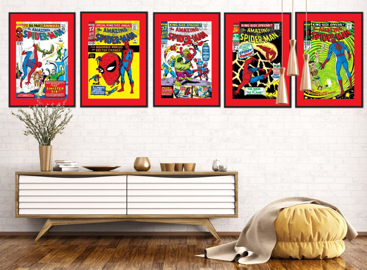 Whether you're looking to decorate your home, office, or personal space, our Spider-Man annual book cover set is sure to impress. With stunning artwork and crisp resolution, these covers make a great addition to any collection and serve as a reminder of the timeless appeal of Spider-Man.